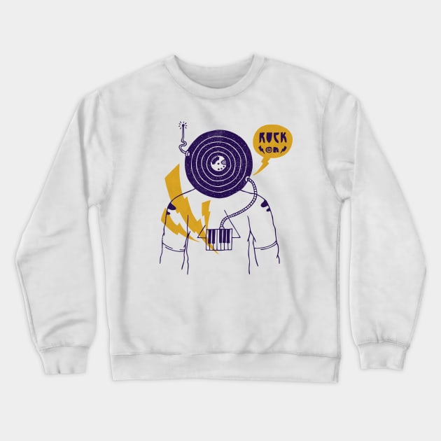 The Vinyl Frontier Crewneck Sweatshirt by againstbound